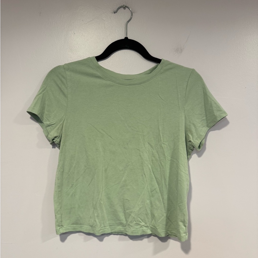 Muted green soft‎ crop old navy short sleeve
